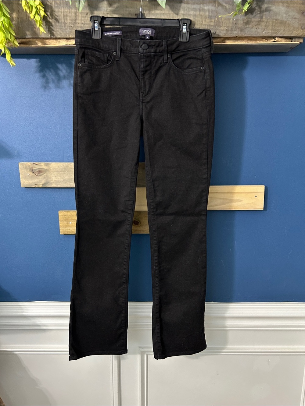 NYDJ Black Barbara Bootcut Jeans for Women NWOT. 8